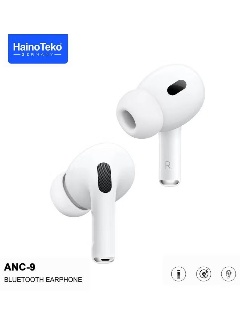 هينو تيكو سماعات أذن بلوتوث HainoTeko ANC-9 مع خاصية إلغاء الضوضاء النشط (ANC) وشحن لاسلكي - Image 2