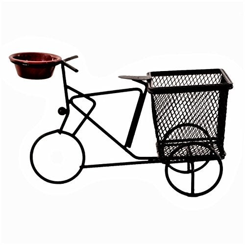 Purpledip Iron Serving Basket Tray with Dips Bowl 'Street Food': for Chips, Fries, Or Snacks (11210) - Image 2