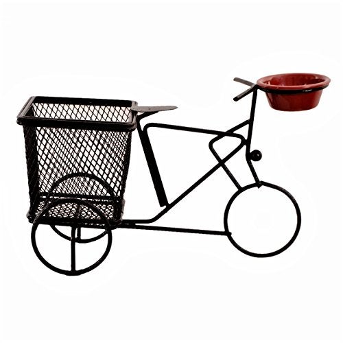 Purpledip Iron Serving Basket Tray with Dips Bowl 'Street Food': for Chips, Fries, Or Snacks (11210) - Image 1