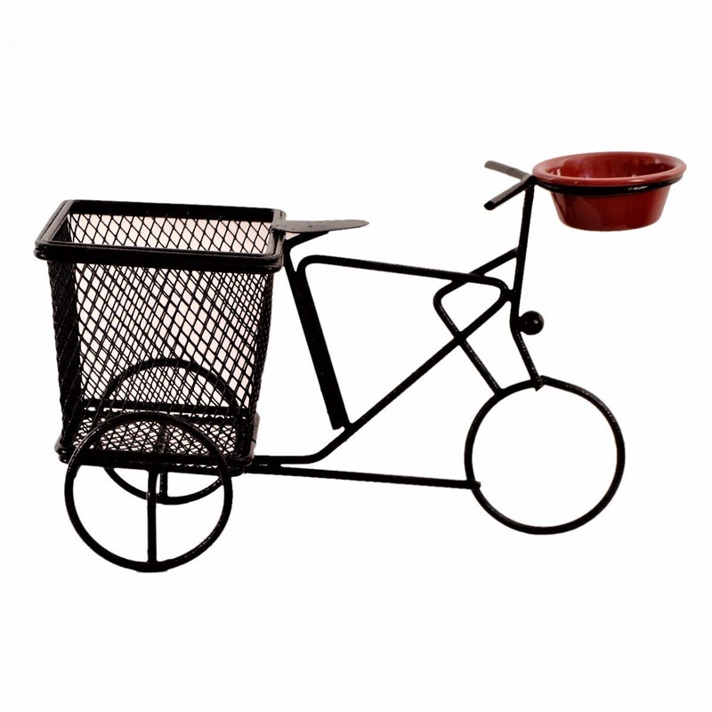 Purpledip Iron Serving Basket Tray with Dips Bowl 'Street Food': for Chips, Fries, Or Snacks (11210) - Image 5