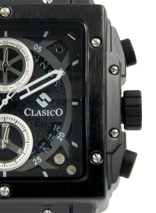 Endurance Ultra Men's Chronograph Carbon Black Edition | 6-Hand Elite Y121 Quartz Movement | Waterproof Rectangular Dial | Genuine Silicone Strap - view 2