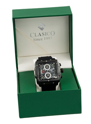 Endurance Ultra Men's Chronograph Carbon Black Edition | 6-Hand Elite Y121 Quartz Movement | Waterproof Rectangular Dial | Genuine Silicone Strap - view 5