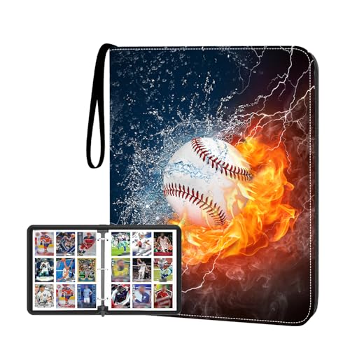 HESPLUS 9Pocket Baseball Card Binder Holds 900 Cards with 50 Removable Sleeves Sports Trading Card Album for Collectibles - Image 1