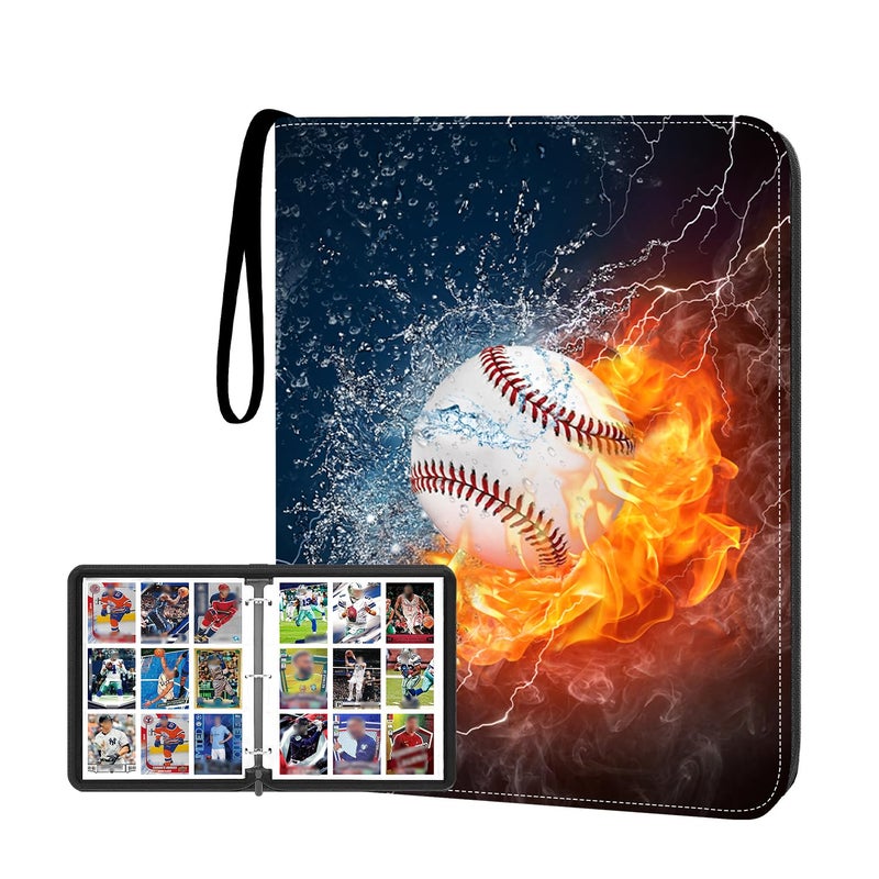 HESPLUS 9Pocket Baseball Card Binder Holds 900 Cards with 50 Removable Sleeves Sports Trading Card Album for Collectibles - Image 3