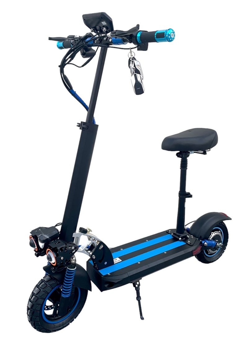 CHENXIAN E10 Scooter 1000W Motor 48V13Ah Battery 35 to 45Km Range Max Speed 55KmpH 4 Suspension Led Lights & Digital Display E10 - Image 1