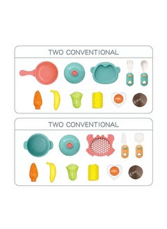 Swift Kitchen Toys Set Tableware Pretend Cooking Food Play Dinnerware Set Safe Cute Children Girl Toy Gift Fun Game Toy Kitchen with Ride  - Image 3