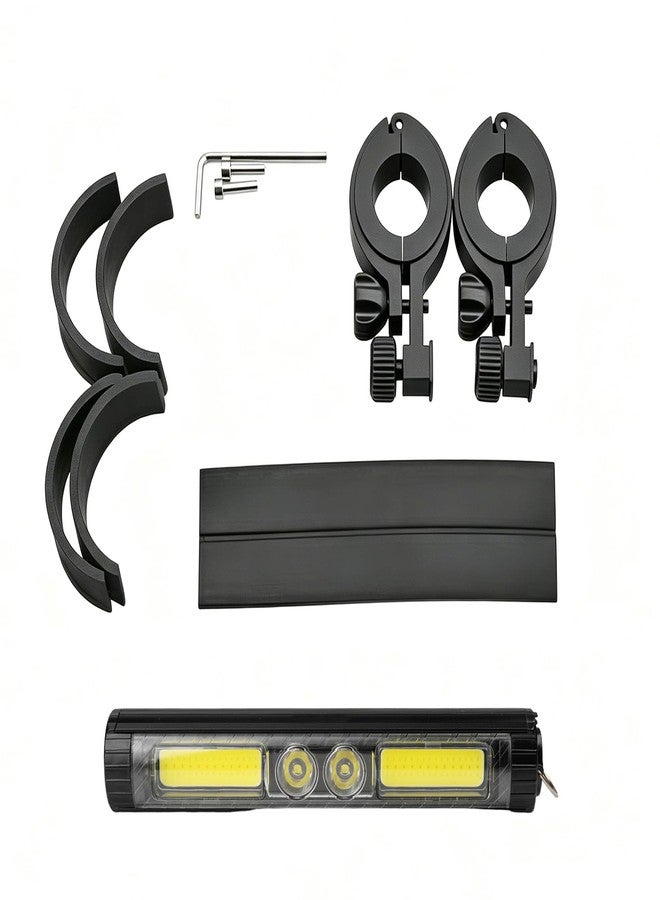 Suruid Bike Light Mount, 2 Pack Aluminum Alloy Bike Light Holder, Bicycle Light Bracket, Adjustable Size, Suitable for EOS620/640/610 Bike Lights, (Send with MY19 Light（Not Suitable for The Bracket） - Image 1