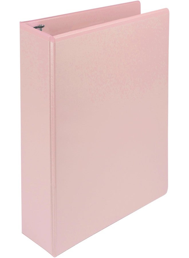 Samsill Plant-Based 3 Inch Durable D-Ring, View Binder, Eco-Friendly, USDA Certified Biobased, Single, Light Pink - Image 1