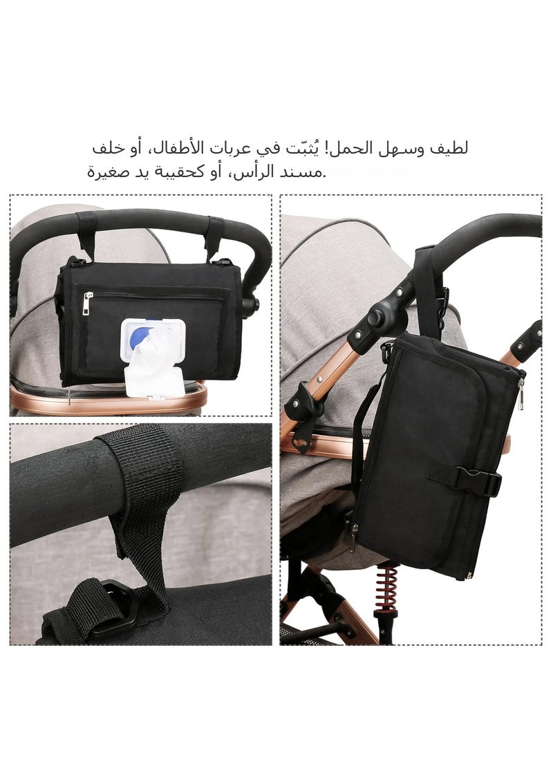 General Portable baby diaper pad for outdoor travel folding waterproof diaper includes shoulder strap wipes pocket  - Image 4