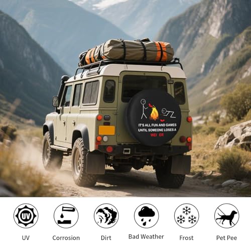 Sumsive Rv Spare Tire Cover for Trailers,Waterproof Dust-Proof Camper Spare Tire Cover Tire Protectors for Trailer SUV Truck Travel Wheel Tire Covers for Spare Tire Accessories 15 Inch - Image 2