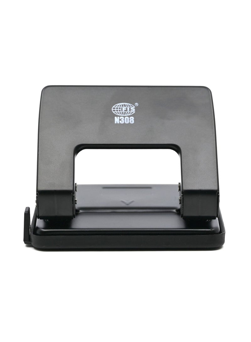 FIS 2-Holes Metal Punch 20 Sheets 2 mm 8 cm apart hole size 5.5 mm, Medium Size, Black -FSPUN308BK - Image 2