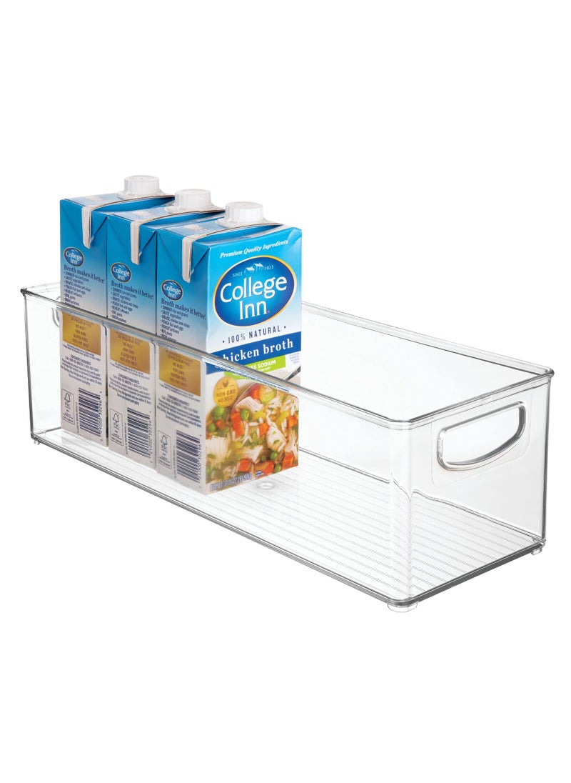 InterDesign iDesign Recycled Plastic Stackable Storage Bin with Handles - Clear  - Image 1