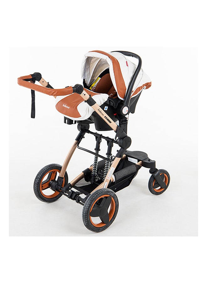 belecoo 8 White & Beige - 4 In 1 Luxury Travel System - Image 5