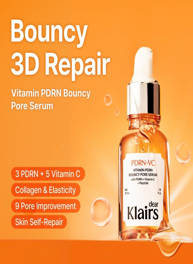 DearKlairs Vitamin PDRN Bouncy Pore Serum – Korean Skincare with 5 Types of C, Vegan Tightening & Strengthening Formula for Sensitive Types, 1.18 Fl Oz - Image 2