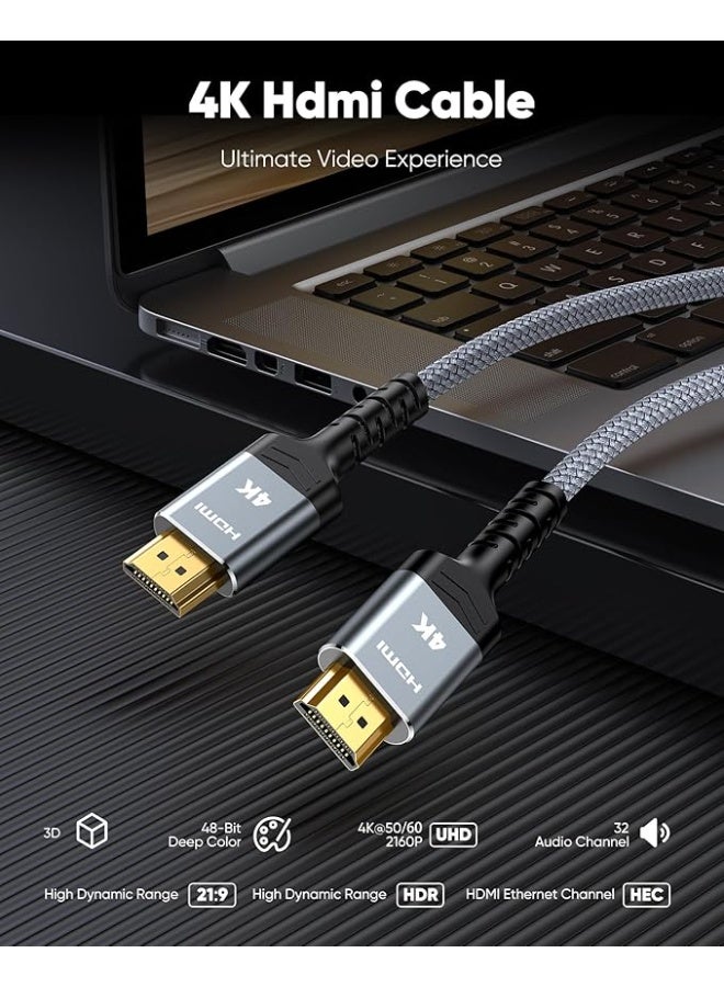 4K Fiber Optic HDMI 2.0 Cable – 165FT Long, Unidirectional, HDR, 18Gbps High-Speed with Ethernet, ARC, 3D, HDCP 2.2 Compatible with PS5/PS4/PS3 and 4K HDTV - Image 3