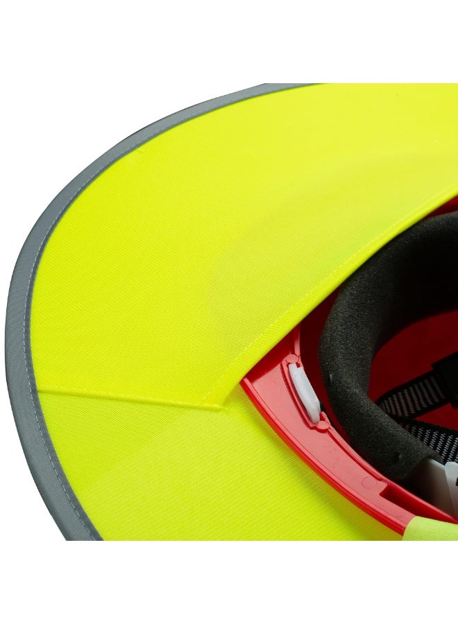Hard Hat Sun Shield, Full & Standard Brim Mesh Sunshade High Visibility Reflective, Hard Hat Sun Shade, Hard Hat Accessories, Hard Hat Visor, Hard Hat Shade(Color:Yellow) - Image 2
