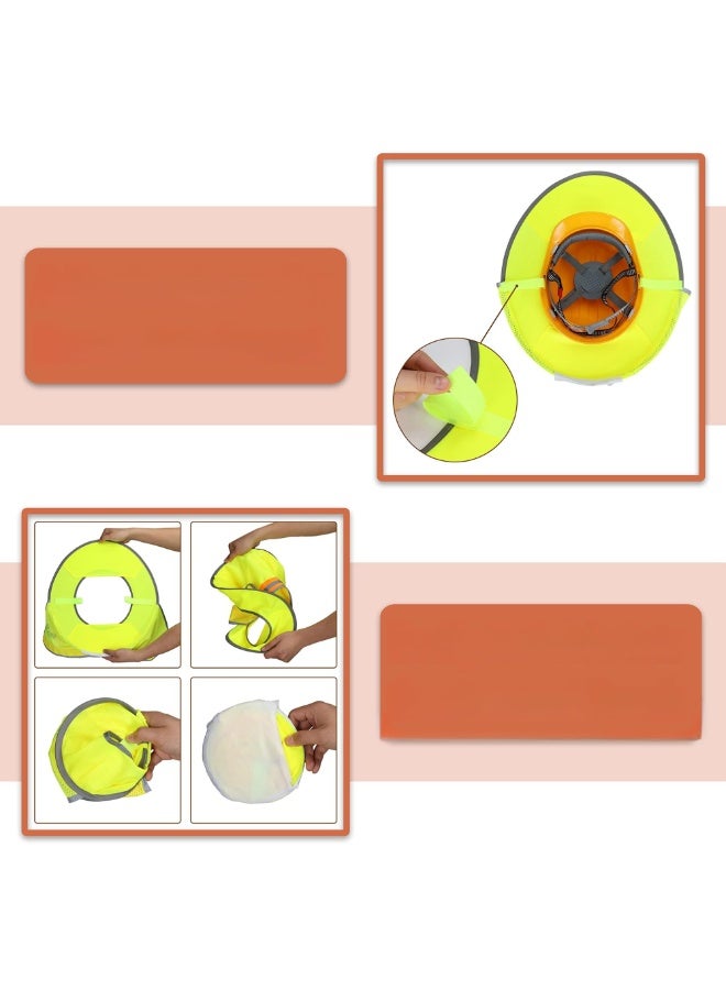 Hard Hat Sun Shield, Full & Standard Brim Mesh Sunshade High Visibility Reflective, Hard Hat Sun Shade, Hard Hat Accessories, Hard Hat Visor, Hard Hat Shade(Color:Yellow) - Image 5