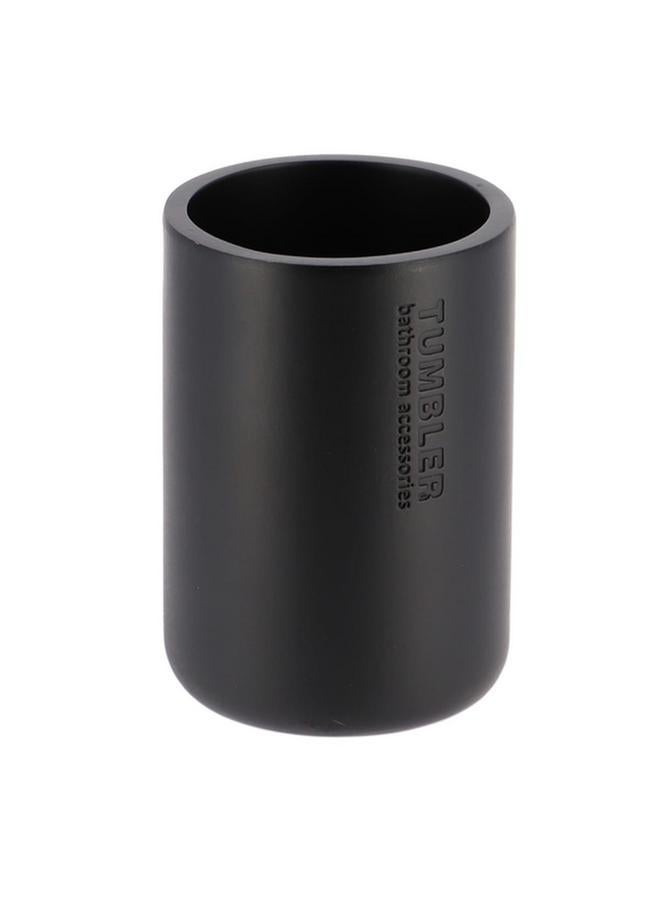 Tendance Loudis High Quality Durable Round Polyresin Bathroom Tumbler Matte Black 350Ml 61101237  - Image 2