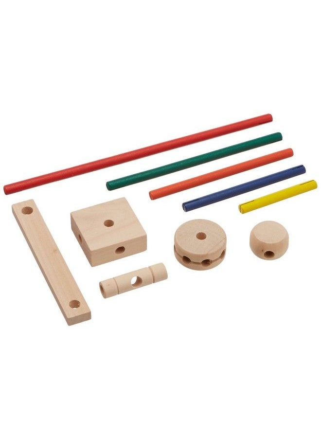 Schylling - Mkt Super Makit Classic Wood Construction Toy 3+ Years 70Pieces (1 Ea) - Image 1