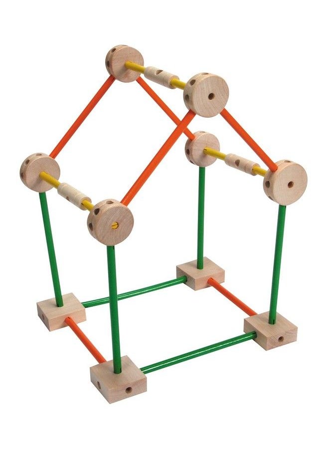 Schylling - Mkt Super Makit Classic Wood Construction Toy 3+ Years 70Pieces (1 Ea) - Image 1