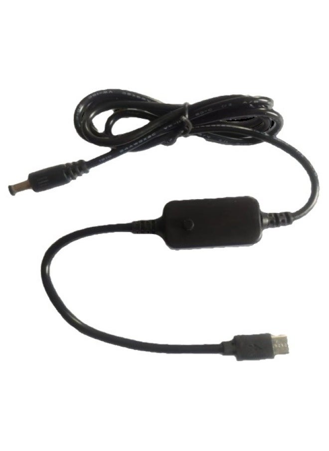 PD Fast Charging TYPEC Power Supply 9V12V15V20V3A Digital Tube Voltage Display Line Base Circle Adjustable Line-Color:Output 1 M Black Straight 5521