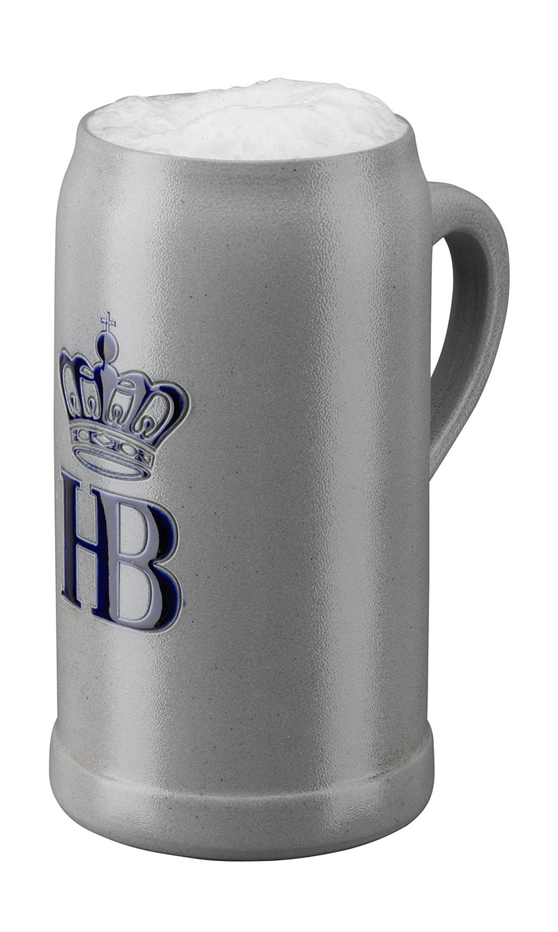 ISDD German Beer Mug Munich Hofbruhaus Mnchen HB mug saltglazed 1 liter King Werk KI 1000065