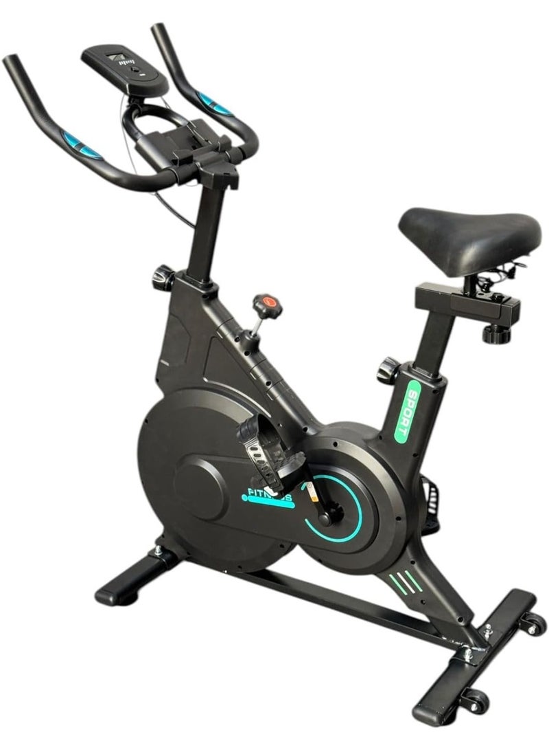 SportQ Home Professional Closed Spin Wheel – Silent Magnetic Resistance Stationary Bike + Indoor Flywheel – LCD Data Display – Comfortable Adjustable Seat – Suitable for Cardio, Fat Burning - Image 5
