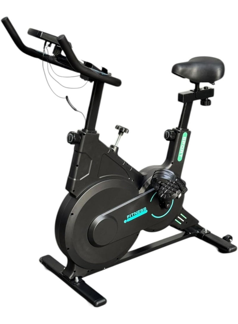 SportQ Home Professional Closed Spin Wheel – Silent Magnetic Resistance Stationary Bike + Indoor Flywheel – LCD Data Display – Comfortable Adjustable Seat – Suitable for Cardio, Fat Burning - Image 2