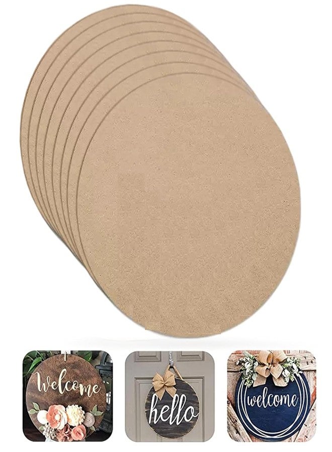 Prescent 6 inch Round Shaped Pine Wood MDF Cardboard Cutoutinch for Resin Art Craft Mandala Paitning DIY Projects Scapbooking and More (6 inch, Pack of 10) - Image 1