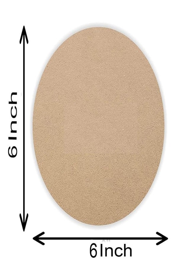 Prescent 6 inch Round Shaped Pine Wood MDF Cardboard Cutoutinch for Resin Art Craft Mandala Paitning DIY Projects Scapbooking and More (6 inch, Pack of 10) - Image 3