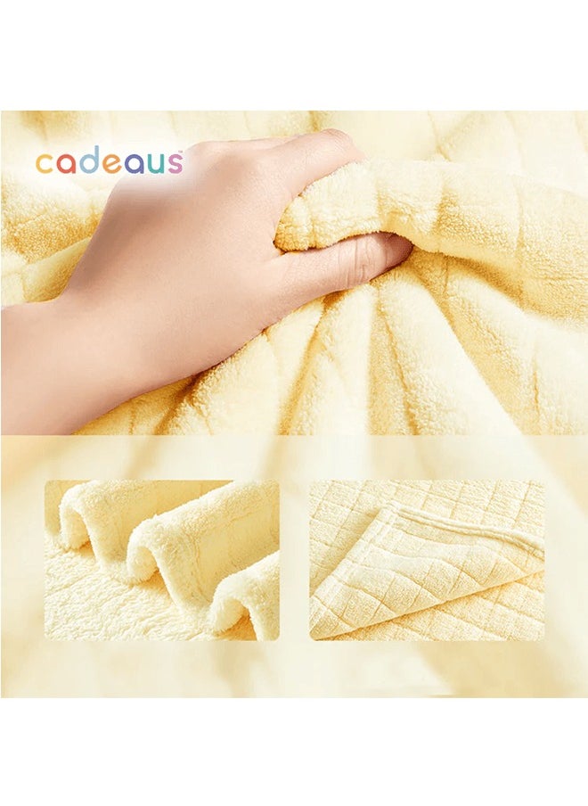 Riolio Baby Hooded Bath Towel - Luxurious Soft Care, Quick Absorption and Fast Drying, Safe Fluorescent-Free, 105x105cm, Perfect for Newborns and Toddlers  - Image 2