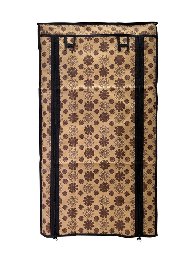 PHILOSHOP 4 Layer Shoe Rack Cover Portable Foldable Non-Woven Zipper Fabric Cover (Flowerprint) - Image 4