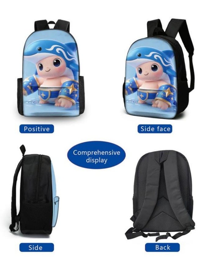 Bright Li Fire Unlock the new fashion of childish fun! Three-piece set of bags, cartoon elements for children and teenagers (students, children, friends' outings, mountain climbing, schooling, etc. can be used) - 101  - Image 3