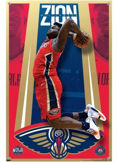 Trends International Nba New Orleans Pelicans Zion Williamson 20 Wall Poster With Push Pins  - Image 4