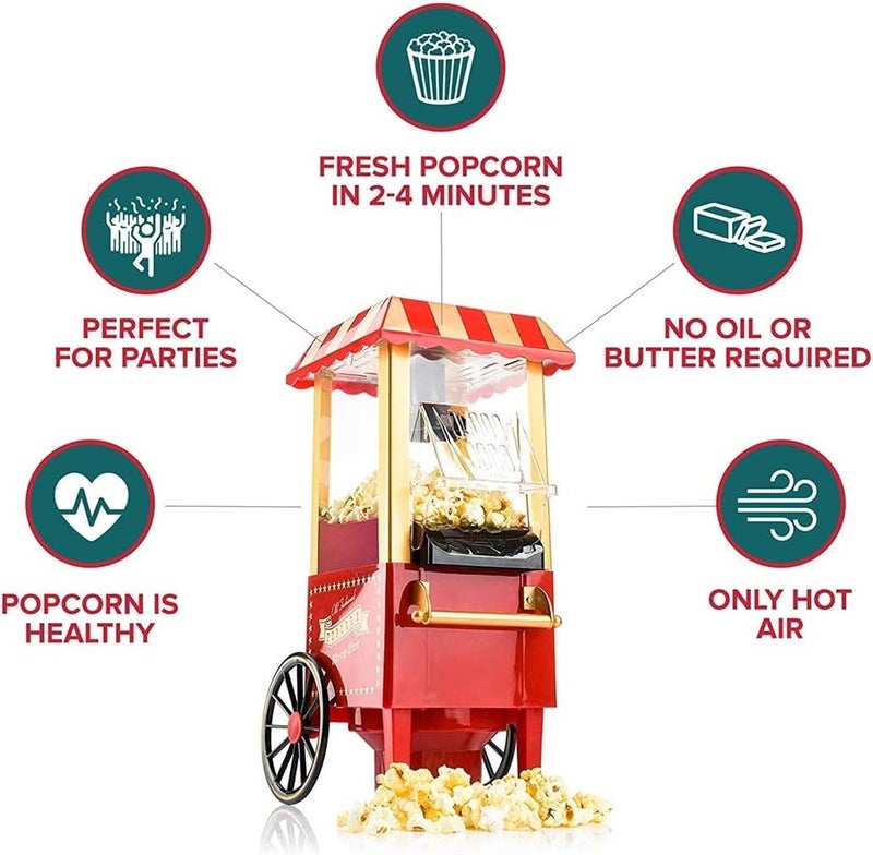 NETXE NETXE Popcorn Machine Mini Portable Household DIY Corn Popper Delicious Snacks Automatic Home Kitchen Popcorn Maker Size 40 x 24 x 18 cm  - Image 3