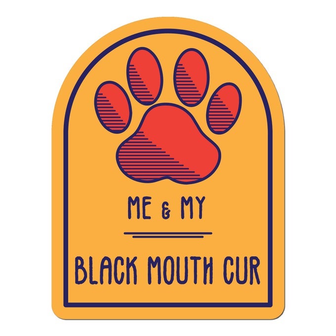 ME AND MY BLACK MOUTH CUR WINDOW SHAPED MAGNET