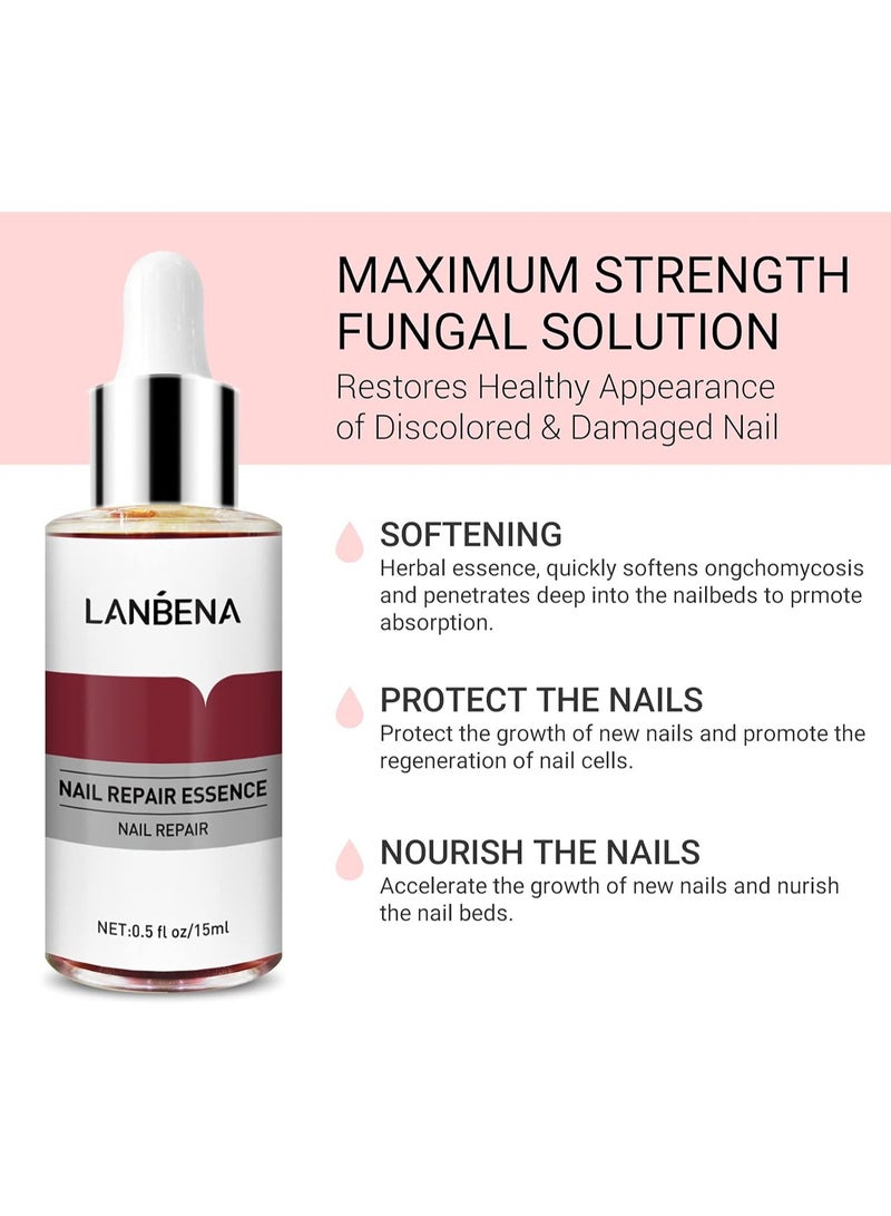 LANBENA LANBENA Nail Repair Essence, Nails Repair Essence Nail Repair for Damaged Nails Protect Nail from Damage Fingernail and Toenail Repair for Curing Nail from Infection Discolored and Damaged Nails  - Image 4
