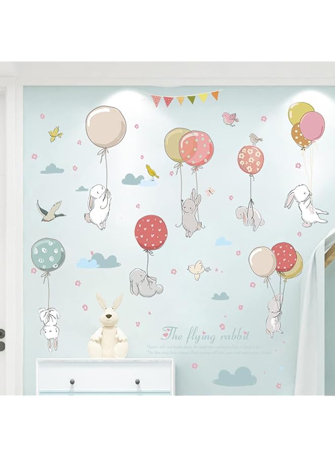 Zaboon Rabbit Children'S Room Bedside Wardrobe Kindergarten Classroom Background Decorative Wall Stickers Selfadhesive Bedroom Wallpaper Home Decor - Image 1