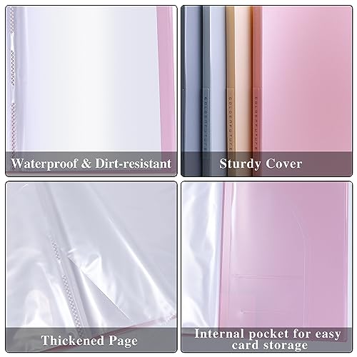 Tuhangcc Binder with Plastic Sleeves 8.5x11 20-Pocket- Heavy Duty Art Portfolio Folder with Clear Sheet Protectors,Displays 40Pages, Presentation Book for Artwork, Document Organizer(Space Gray) - Image 3