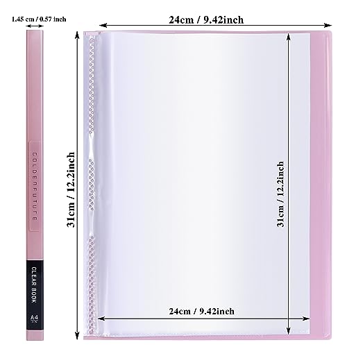 Tuhangcc Binder with Plastic Sleeves 8.5x11 20-Pocket- Heavy Duty Art Portfolio Folder with Clear Sheet Protectors,Displays 40Pages, Presentation Book for Artwork, Document Organizer(Space Gray) - Image 2
