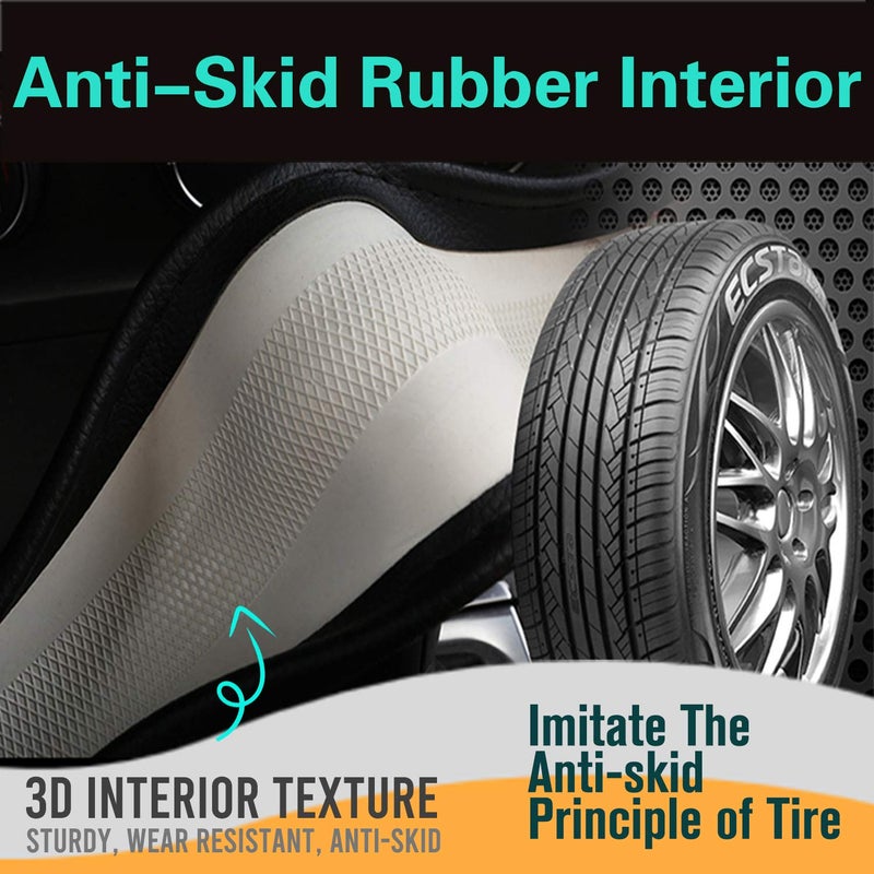 PINCTROT Bling Bling Comfy Steering Wheel Cover with Jumbo Crystal Rhinestones, Anti-Slip Diamond Leather Car Steer Cover (Gold) - Image 5