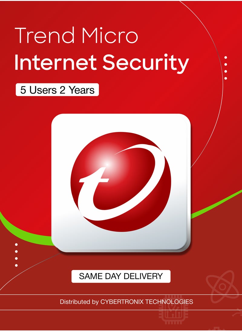 Trend Micro - Trend Micro Internet Security | 5 Users 2 Years | Digital License | Same-Day Delivery - Image 1