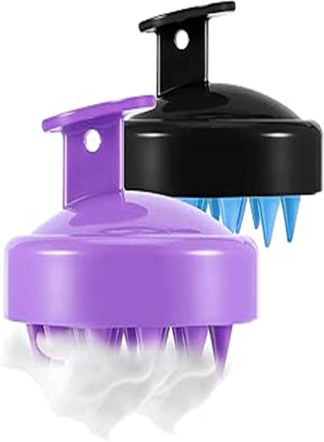 2 Pack Scalp Massager Shampoo Brush, U-Kiss Silicone Scalp Care Hair Brush Scrubber, Hair Washing Brush Scalp Exfoliator Brush for Dandruff, Head Scrubber for All Hair Types of Women Men