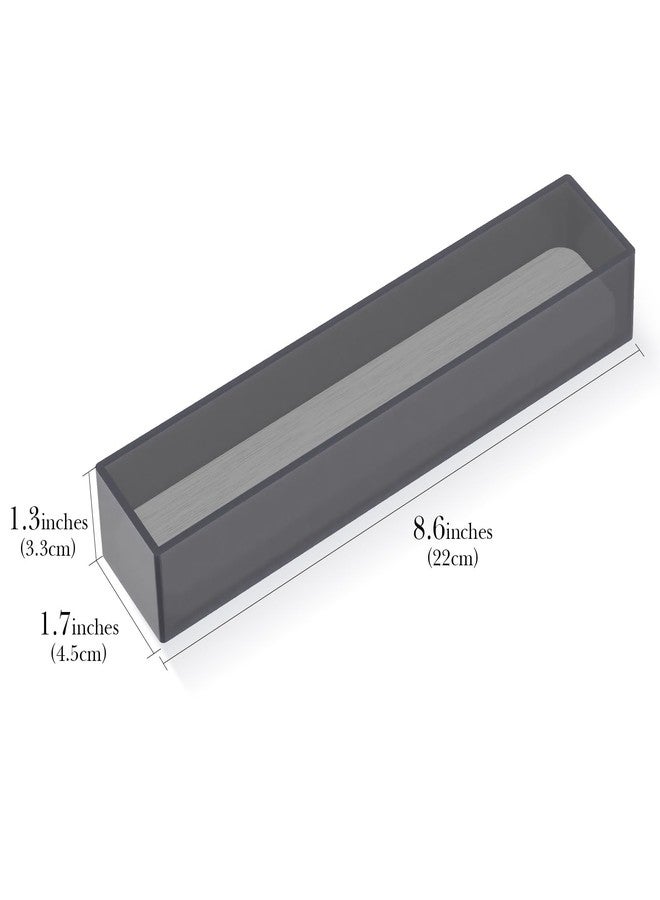 Linkidea 2 Pack Acrylic Toothbrush Holder with Diatomite Drying Stone, Drawer Organizer with Drainage Hole for Toothbrush, Compatible with Colgate Extra Clean, Oral-B CrossAction (Grey) - Image 3