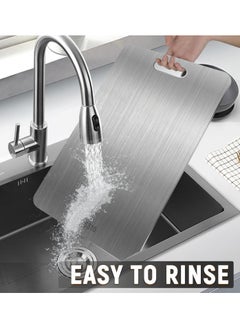 URbantin 316 Stainless Steel Cutting Board for Kitchen – Heavy-Duty Chopping Board for Meat, Cheese, Vegetables, and Fruits (34 x 23cm)  - Image 3