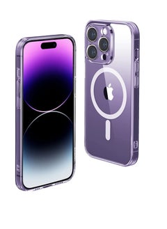 iPhone 15 Pro Magsafe Case 6.1 Inch Slim Thin Magnetic Case, Yellowing-Resistant, Anti-Drop Shock Absorption, Anti-Scratch and Hard Back Crystal Case Cell Phone Cover for iPhone 15 Pro Case