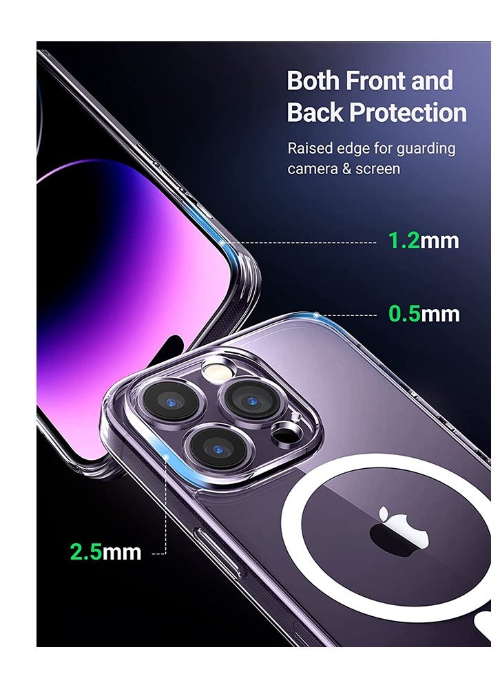 Generic - iPhone 15 Pro Magsafe Case 6.1 Inch Slim Thin Magnetic Case, Yellowing-Resistant, Anti-Drop Shock Absorption, Anti-Scratch and Hard Back Crystal Case Cell Phone Cover for iPhone 15 Pro Case - Image 1