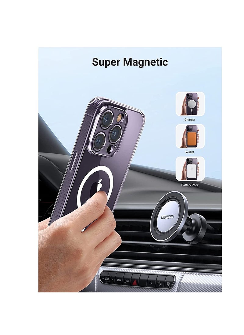 Generic - iPhone 15 Pro Magsafe Case 6.1 Inch Slim Thin Magnetic Case, Yellowing-Resistant, Anti-Drop Shock Absorption, Anti-Scratch and Hard Back Crystal Case Cell Phone Cover for iPhone 15 Pro Case - Image 1