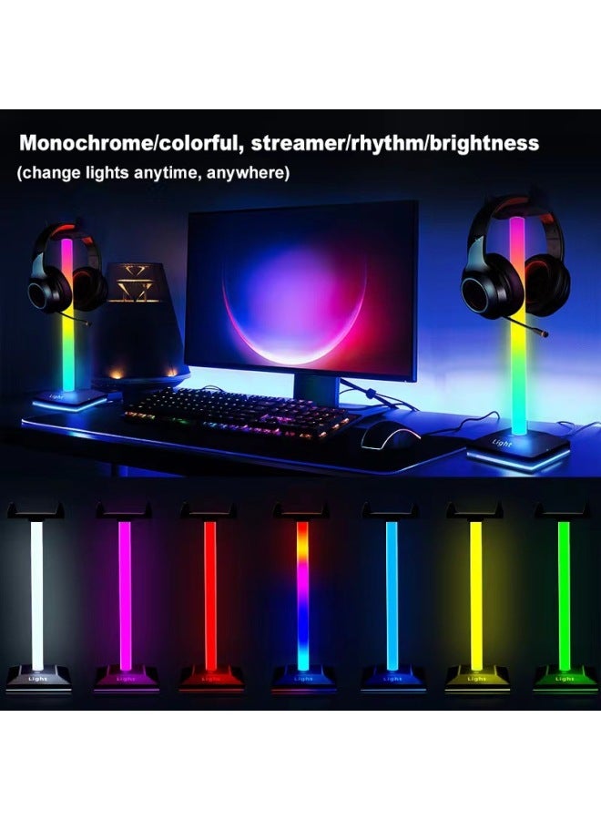 Loquat RGB Headset Bracket Light IC Touch Detachable Desktop Headlamp Head-mounted Game Headset Bracket-Color:RGB-Style:5V - Image 4