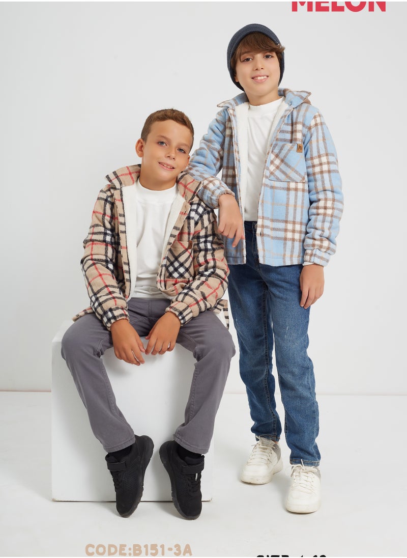 melon Boys Wool Jacket - Biege 